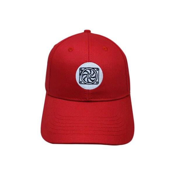 Gorra Roja Logo Bordado Ventilador